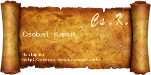 Csobai Kanut névjegykártya
